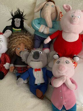 Full Set of 7 Beanie Babies from the movie "Sing"